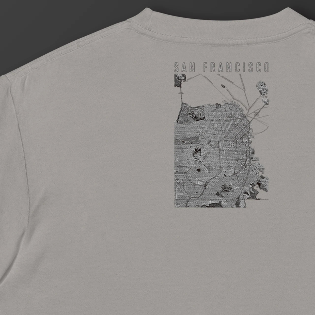 【サンフランシスコ】Map World ハイクオリティTシャツ