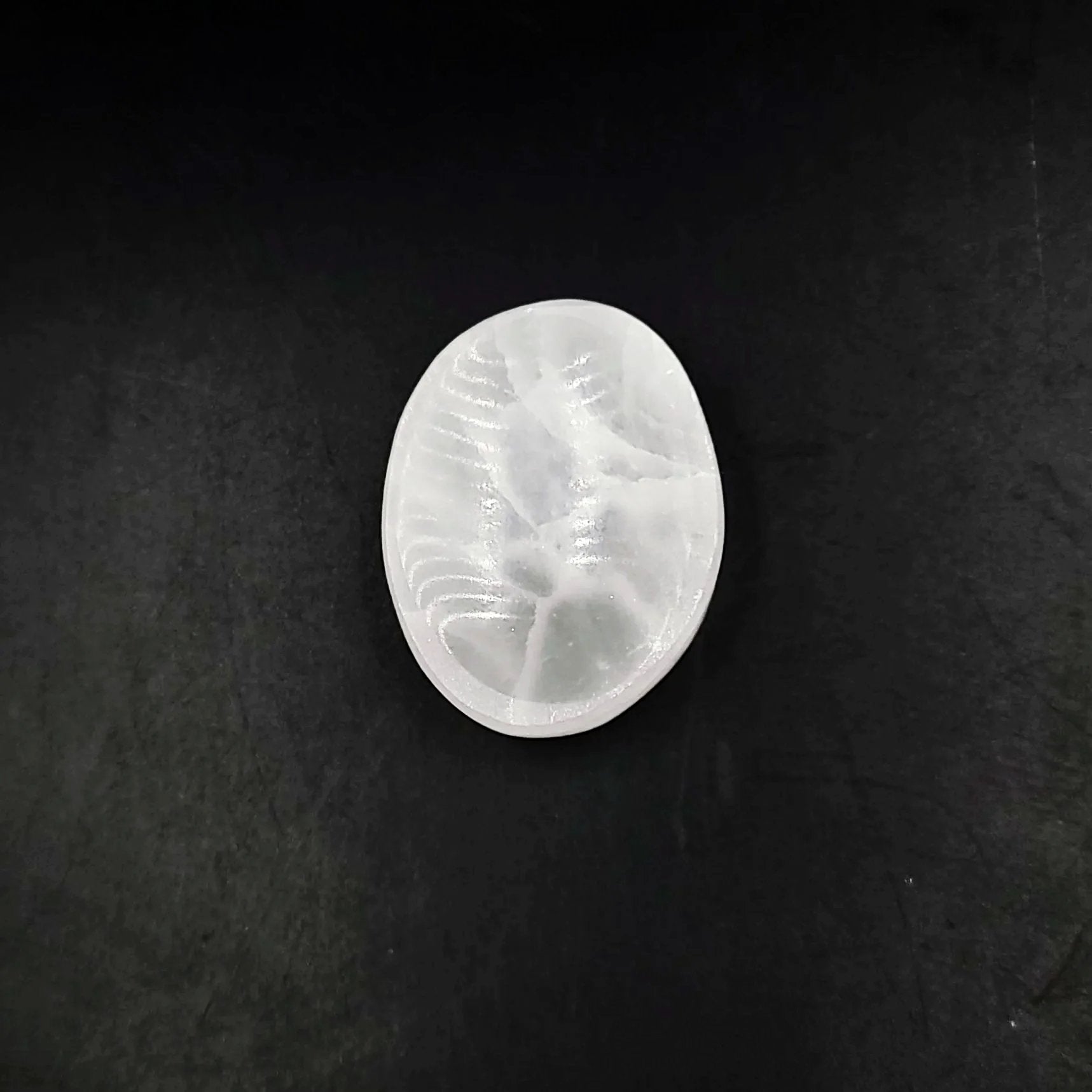 Selenite Worry Stone Smooth Stone Palm Stone