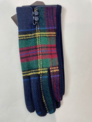 plaid gloves