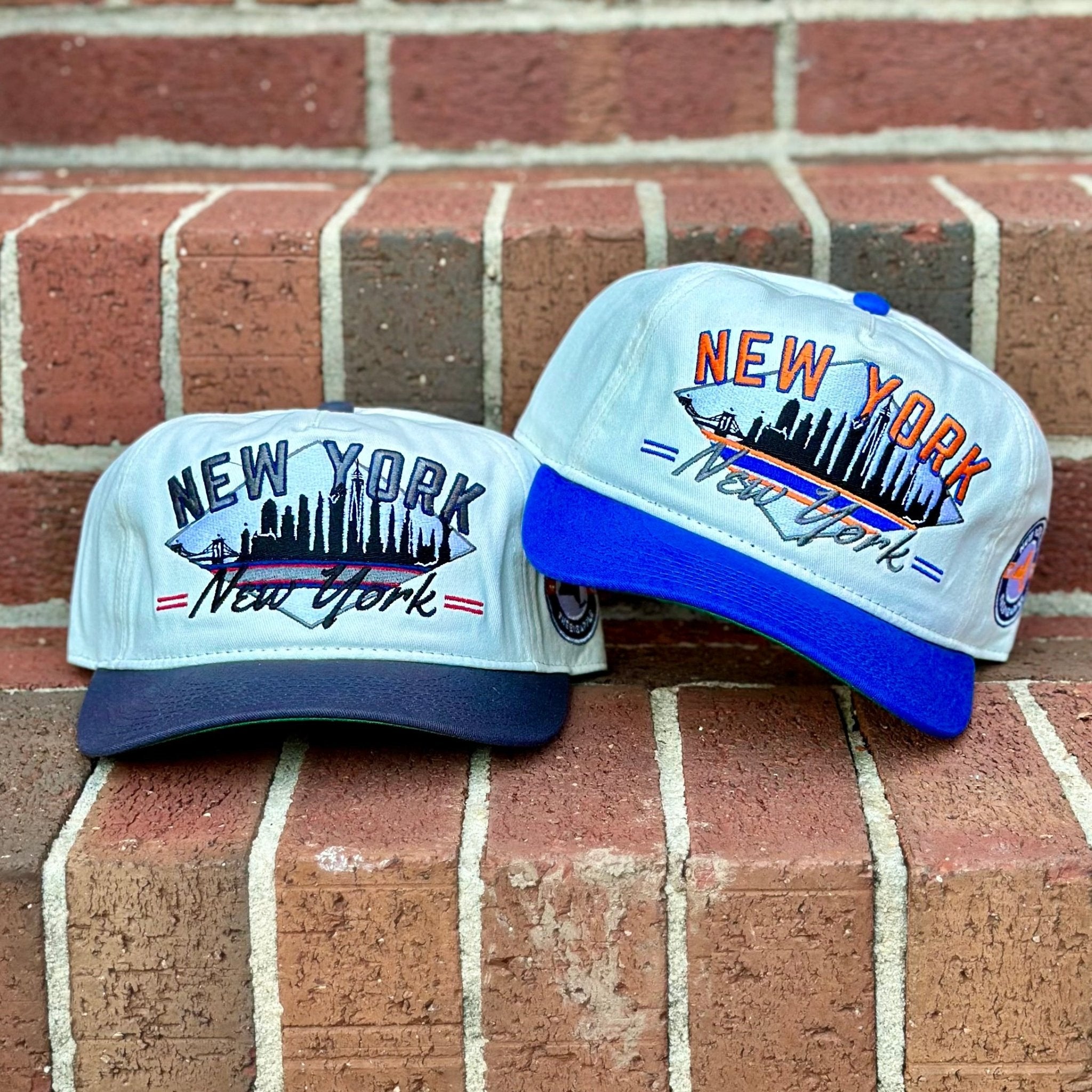 90s Style New York Hat | Mets and Islanders Colors – Shells