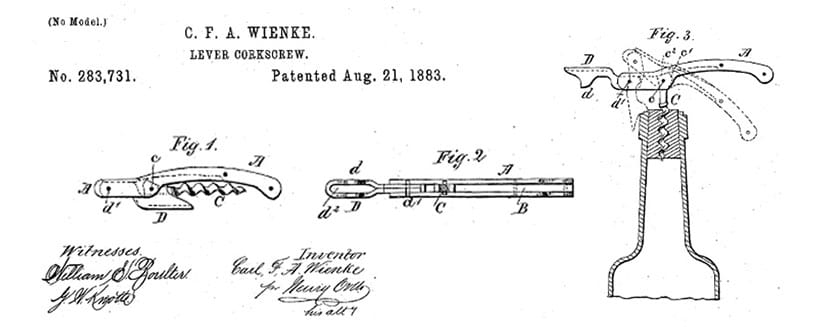 Brevet du Premier Limonadier_Carl F.A. Wienke_Le Bon Tire-Bouchon