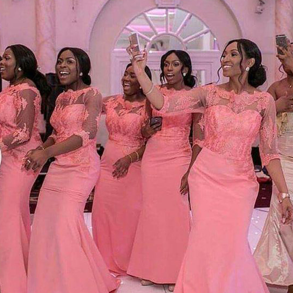 pink matron of honor dress