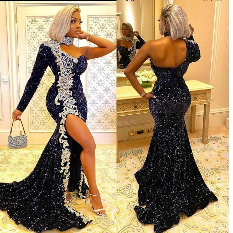 bling mermaid prom dresses