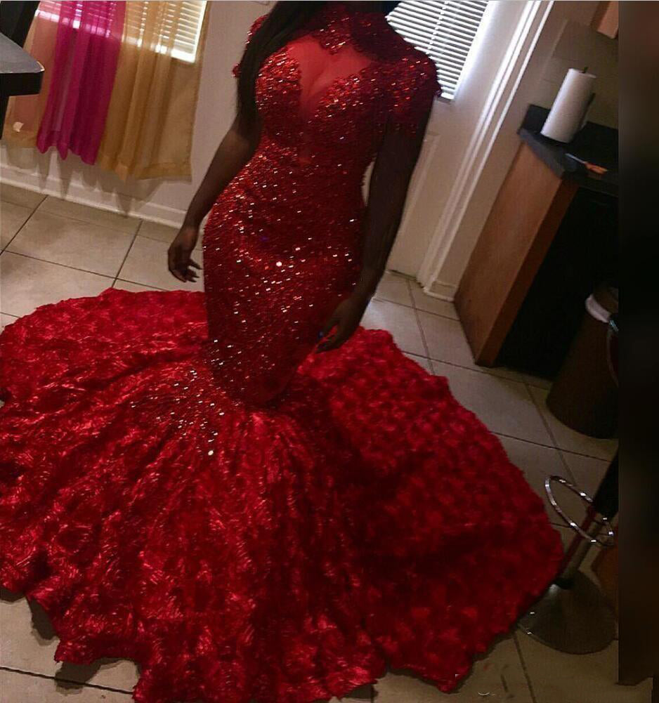 stunning red prom dresses