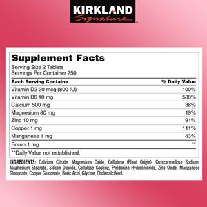 kirkland calcium citrate