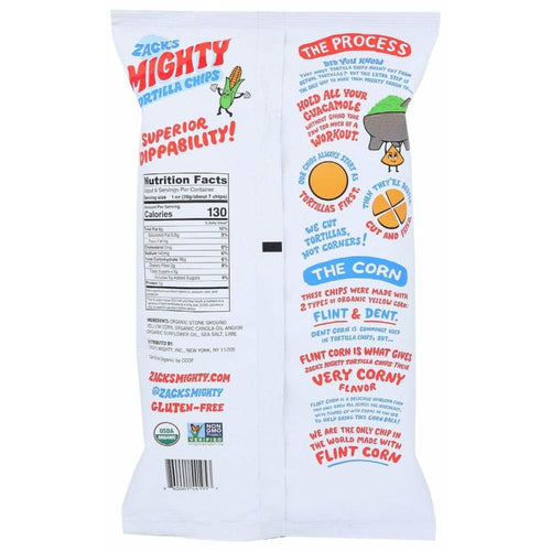  Zack's Mighty Organic Tortilla Chips, Non-GMO, Gluten
