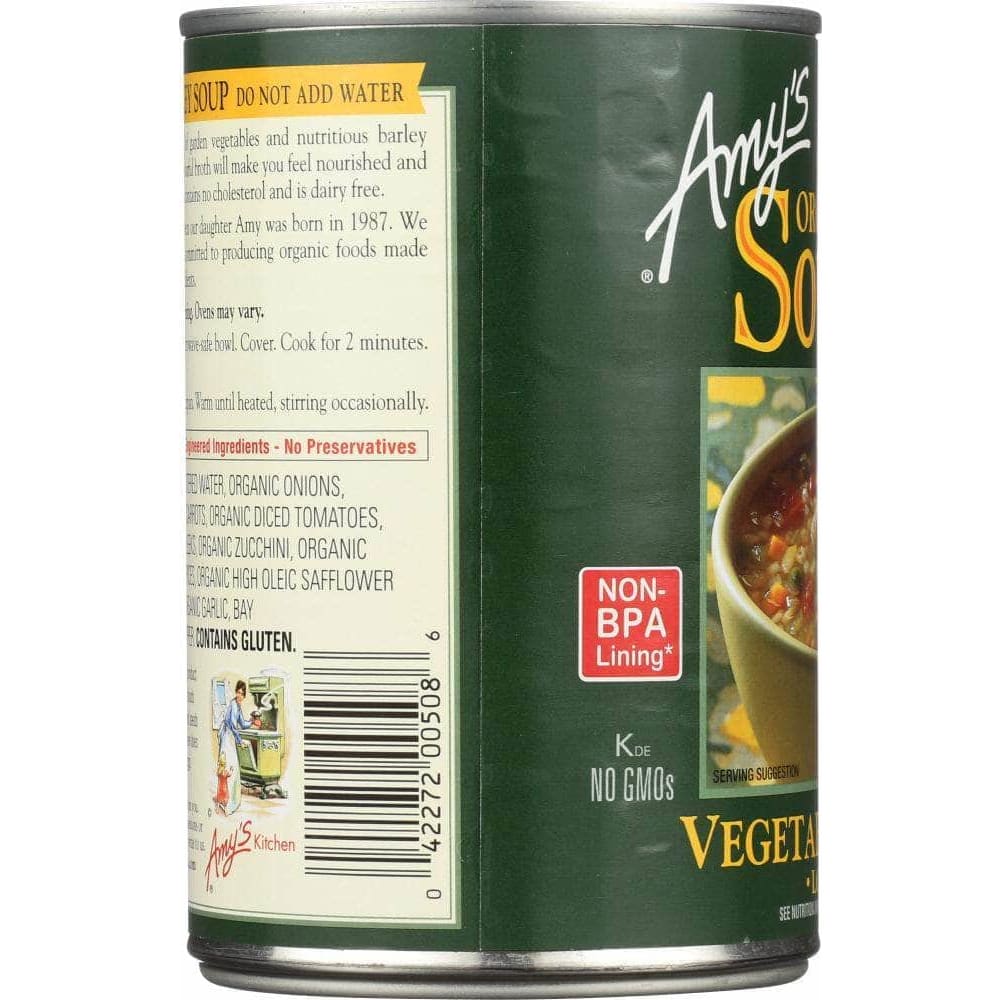 Amy's Organic Low Fat Vegetable Barley Soup - 14.1 oz can