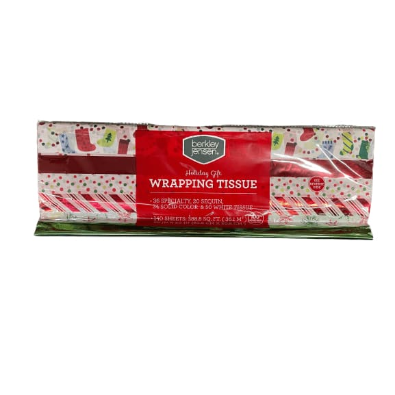 Berkley Jensen Holiday Gift Wrapping Tissue, 300 sheets