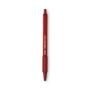 Bic Salon Retractable Ball Pens Ball Pens, Medium, Red - 12 pens