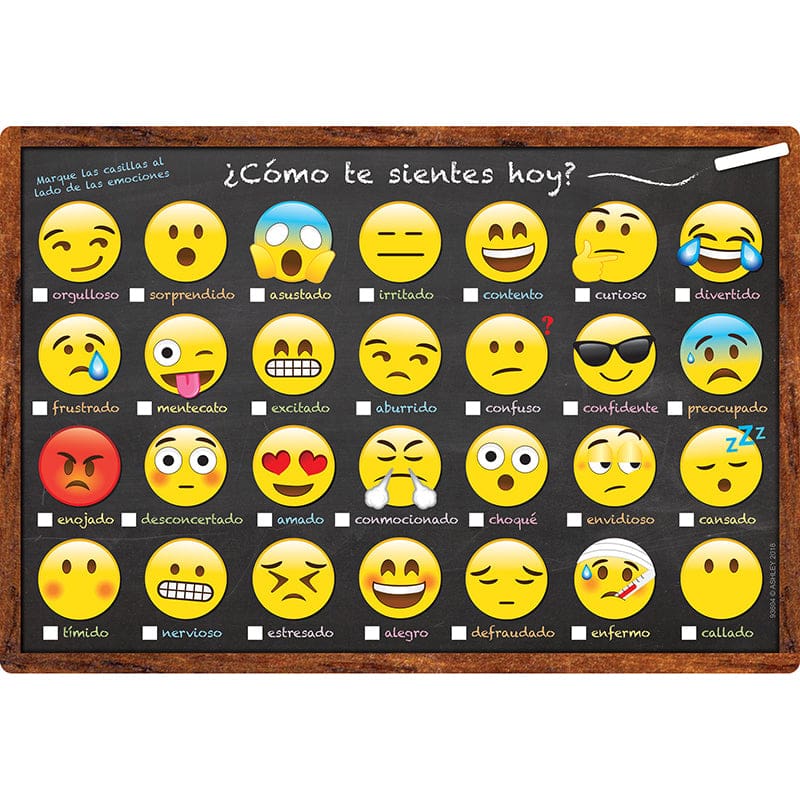 Chart Spanish Feelings And Emotions DryErase Surface (Pack of 12