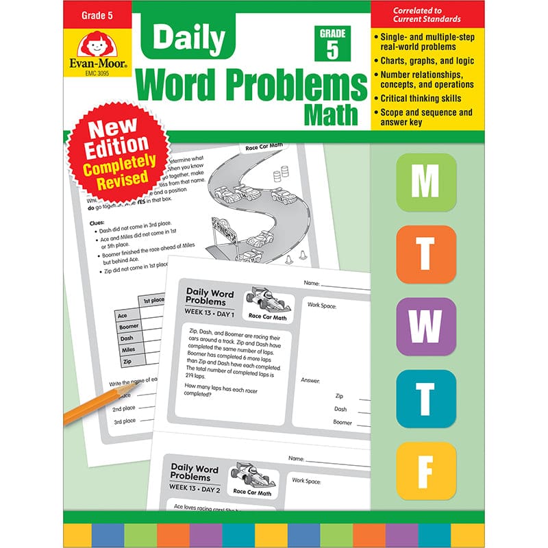 Daily Word Problems Math Grade 5 - Activity Books - Evan-moor