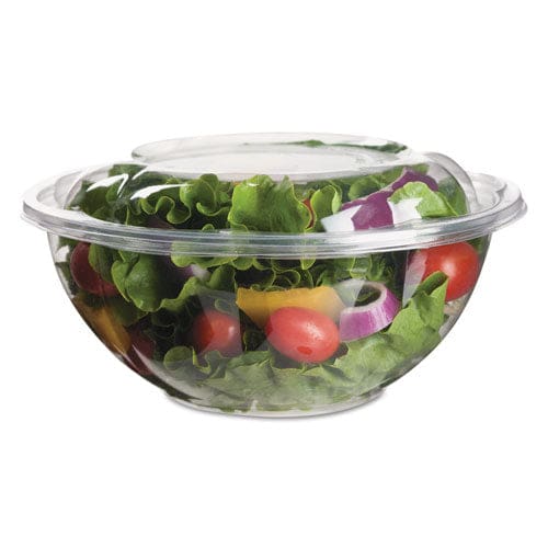 Renewable and Compostable Salad Bowls with Lids, 32 oz, Clear, Plastic,  50/Pack, 3 Packs/Carton - Supply Solutions