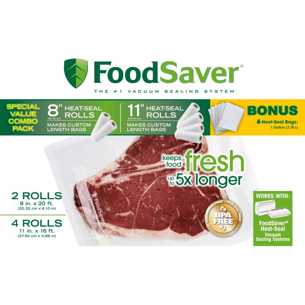 FoodSaver Vacuum Packaging Rolls, 4 pk.