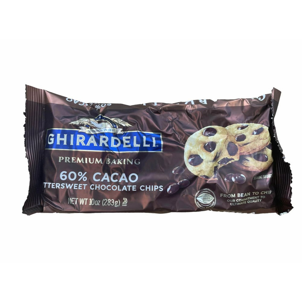 Ghirardelli 60 Cacao Bittersweet Chocolate Premium Baking Chips 10 Oz Bag Shelhealth