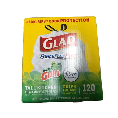 Glad ForceFlex 13-Gal. Tall Kitchen Bags with Gain Odorshield