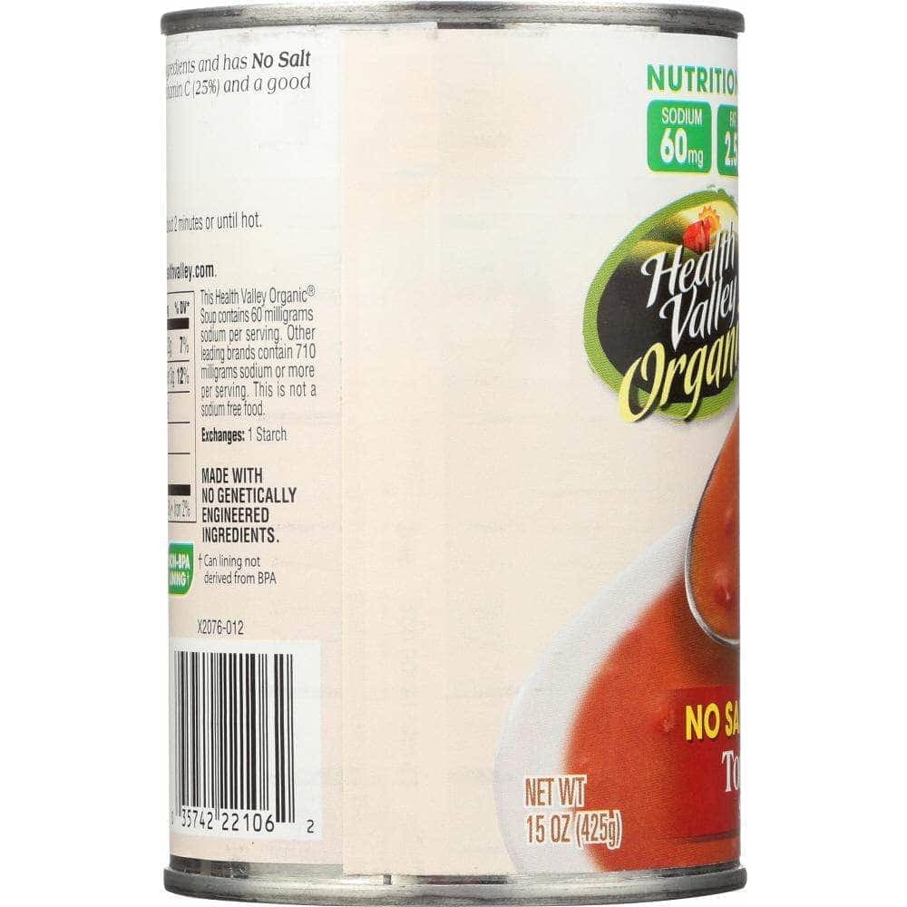 Health Valley Soup, No Salt Added, Tomato - 15 oz