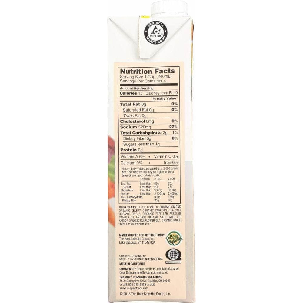 Imagine Foods No-Chicken Broth, Organic, Low Sodium, 32 Oz