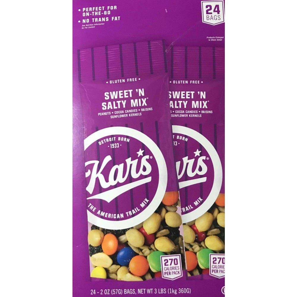 Kars Trail Mix Sweet N Salty 2 Oz 24 Count Shelhealth