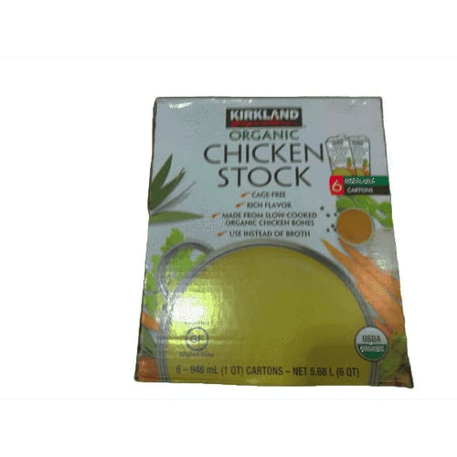 Kirkland Signature Organic Soup Stock, Chicken, 32 fl oz, 6 ct