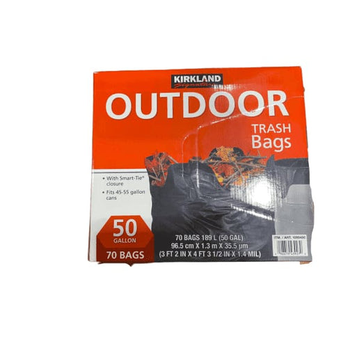 Kirkland Signature Outdoor Trash Bags, 50 gallon - 70 pack