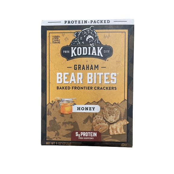 Kodiak Cakes Bear Bites Graham Crackers Multiple Choice Flavor 5G Protein per Serving 9 oz Box Chocolate