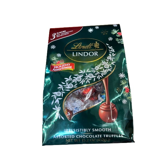 Lindt Lindor Assorted Dark Chocolate Candy Truffles, 15.2 oz. Bag