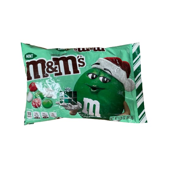 M&M'S Holiday Mint Chocolate Christmas Candy Assortment, 9.2 oz Bag