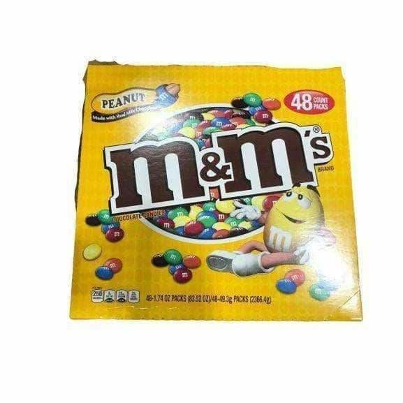 M & M Chocolate Candies, Peanut - 48 pack, 1.74 oz packs
