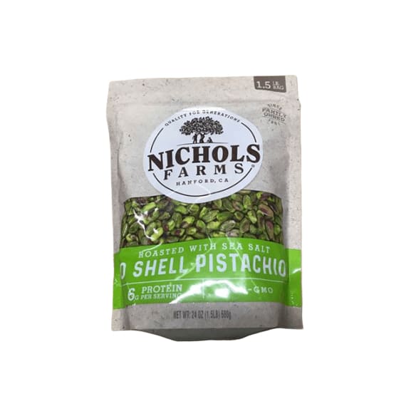 Nichols Farms Salted Pistachios, Roasted & No Shell, 24 oz ShelHealth