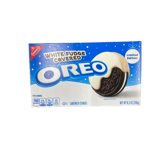 Oreo Sandwich Cookies, White Fudge Covered - 8.5 oz