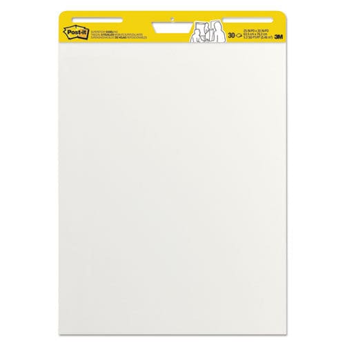 Vertical-Orientation Self-Stick Easel Pad Value Pack, Green Headband,  Unruled, 25 x 30, White, 30 Sheets, 6/Carton