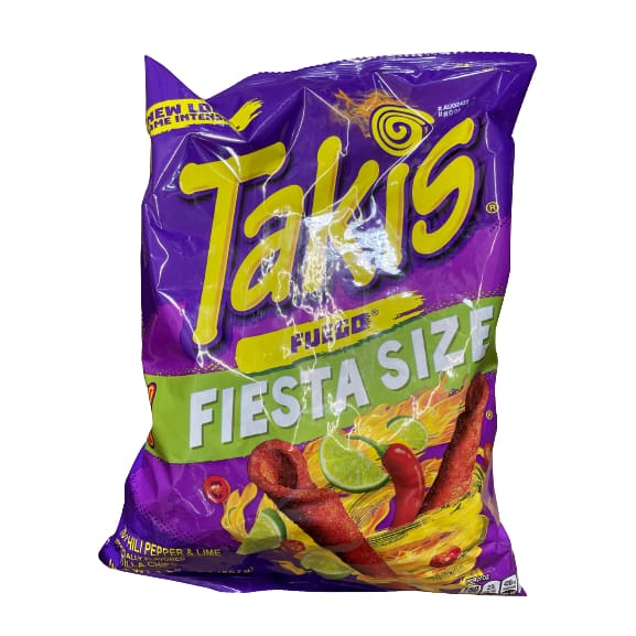 Takis Fuego Rolled Tortilla Chips, Hot Chili Pepper and Lime Artificially  Flavored, 20 Ounce Fiesta Size Bag