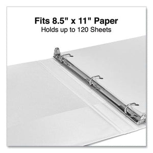 Universal® Slant-Ring View Binder, 3 Rings, 4 Capacity, 11 x 8.5, White