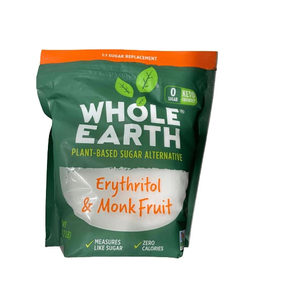 Whole Earth PlantBased Sugar Alternative, Erythritol & Monk Fruit, 32