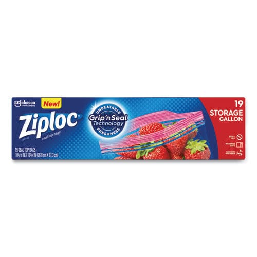 Ziploc Double Zipper Storage Bags, 2 Gallon, 100 Bags/Carton