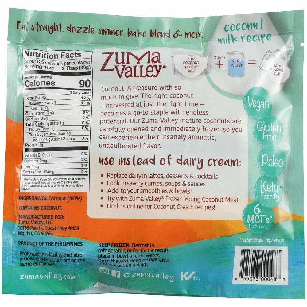 Zuma valley coconut cream
