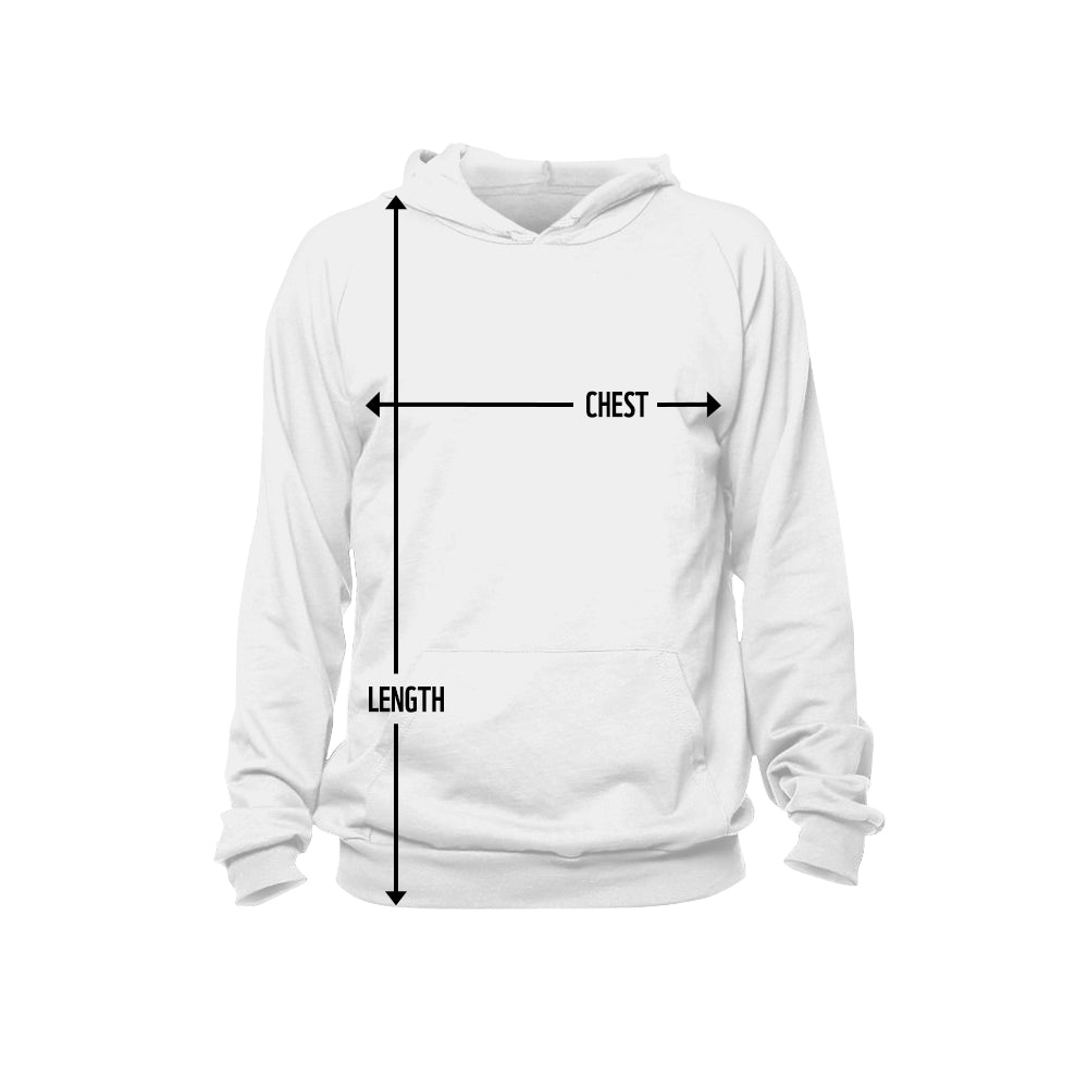 Unisex hoodie size chart image