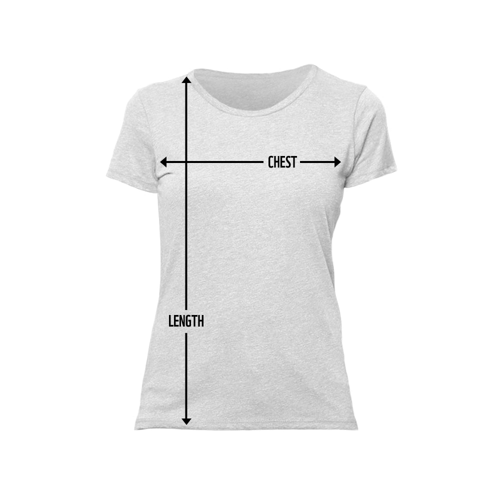 Women's t-shirt size chart image