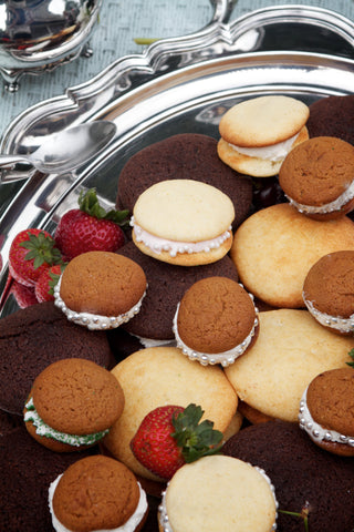 assorted sizes and flavors of whoopie pies