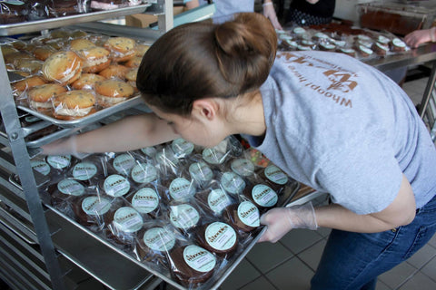 whoopie pie production with racks