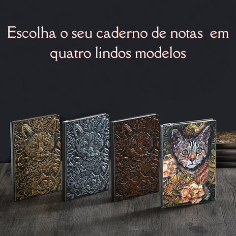 Caderno em capa dura de gatos