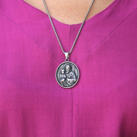 Medalhão de sao francisco em aço