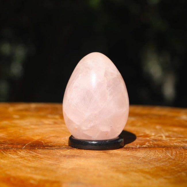 Ovo de cristal Yoni egg quartzo rosa
