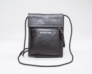 balenciaga black explorer pouch