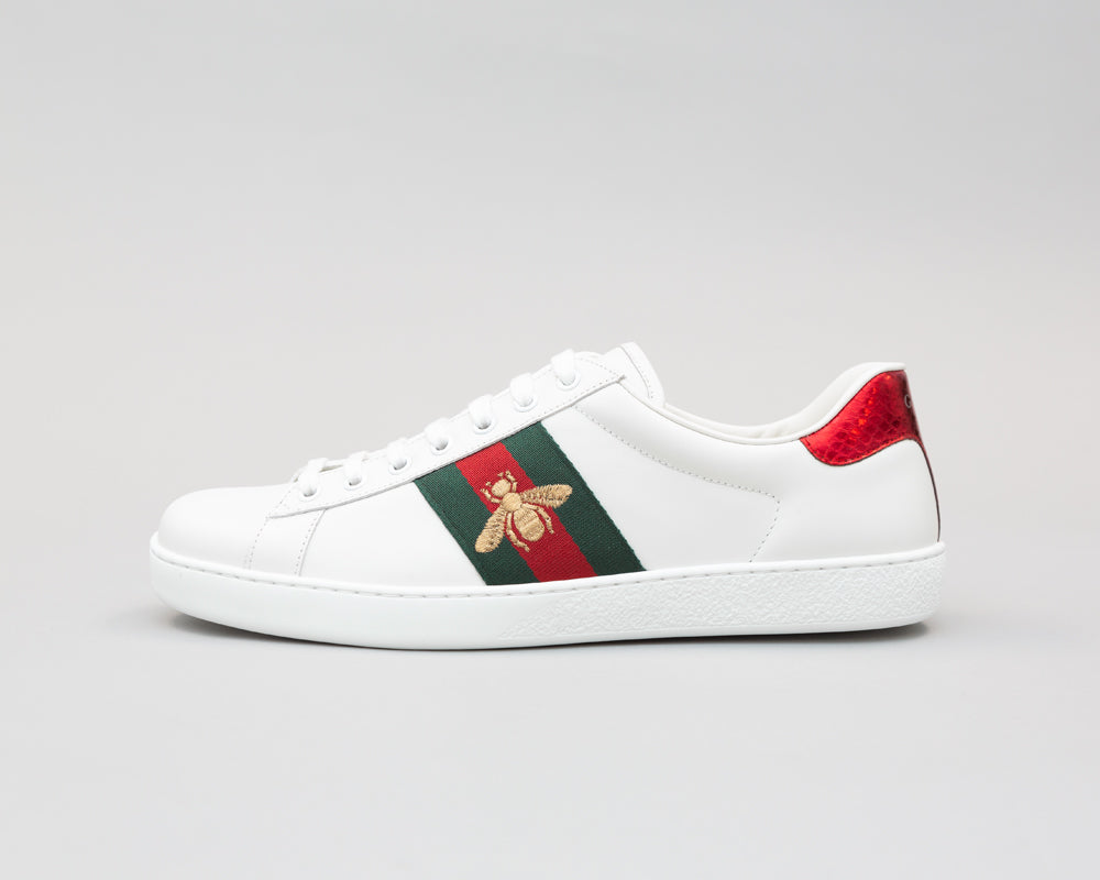 gucci ace bee embroidered