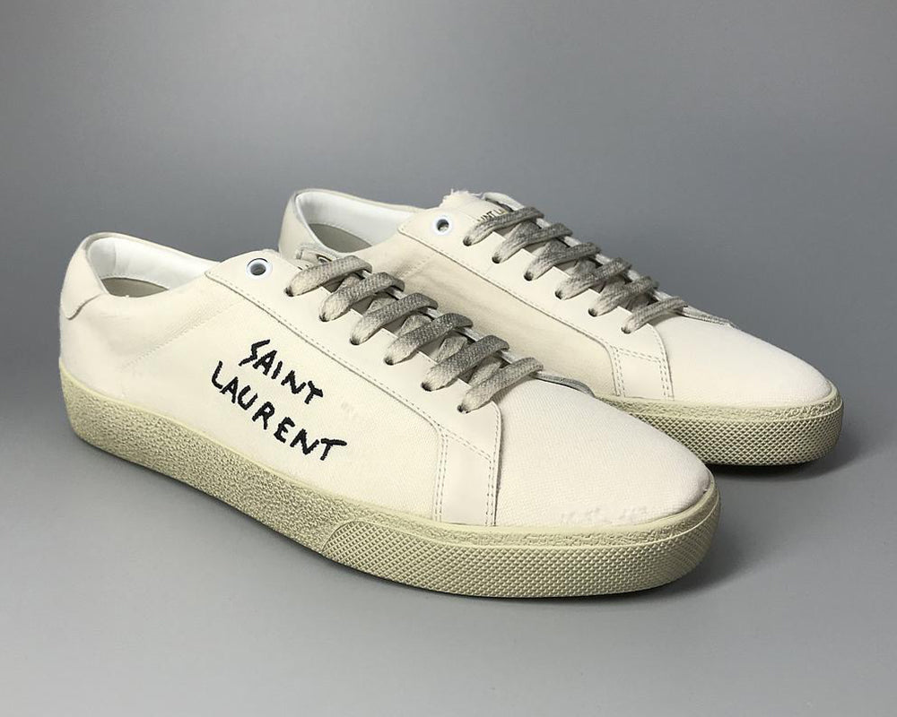 saint laurent branded court classic sneakers