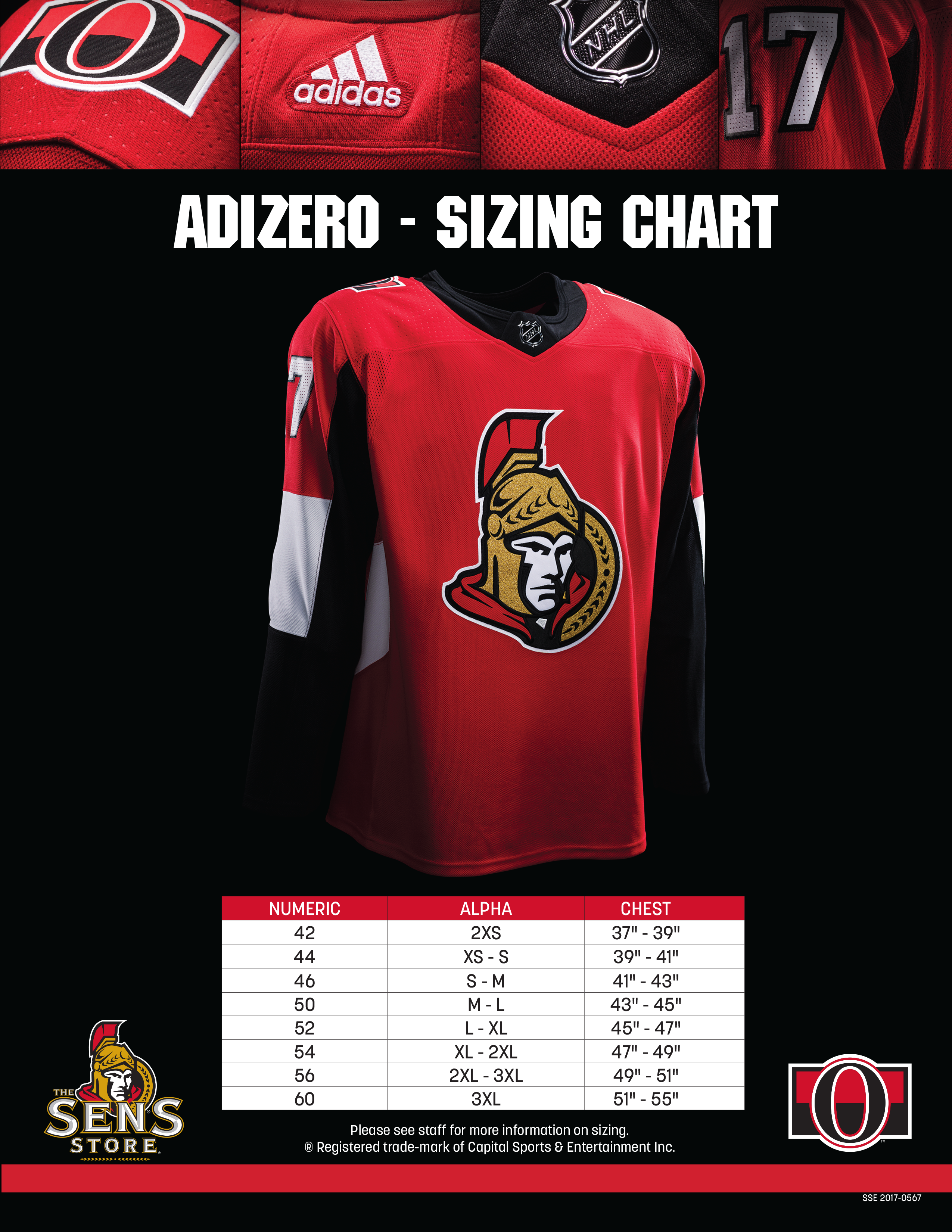 nhl hockey jersey size chart