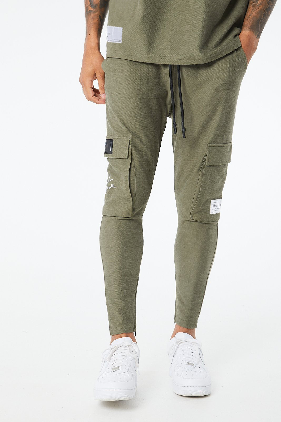 camo loopback cargo joggers