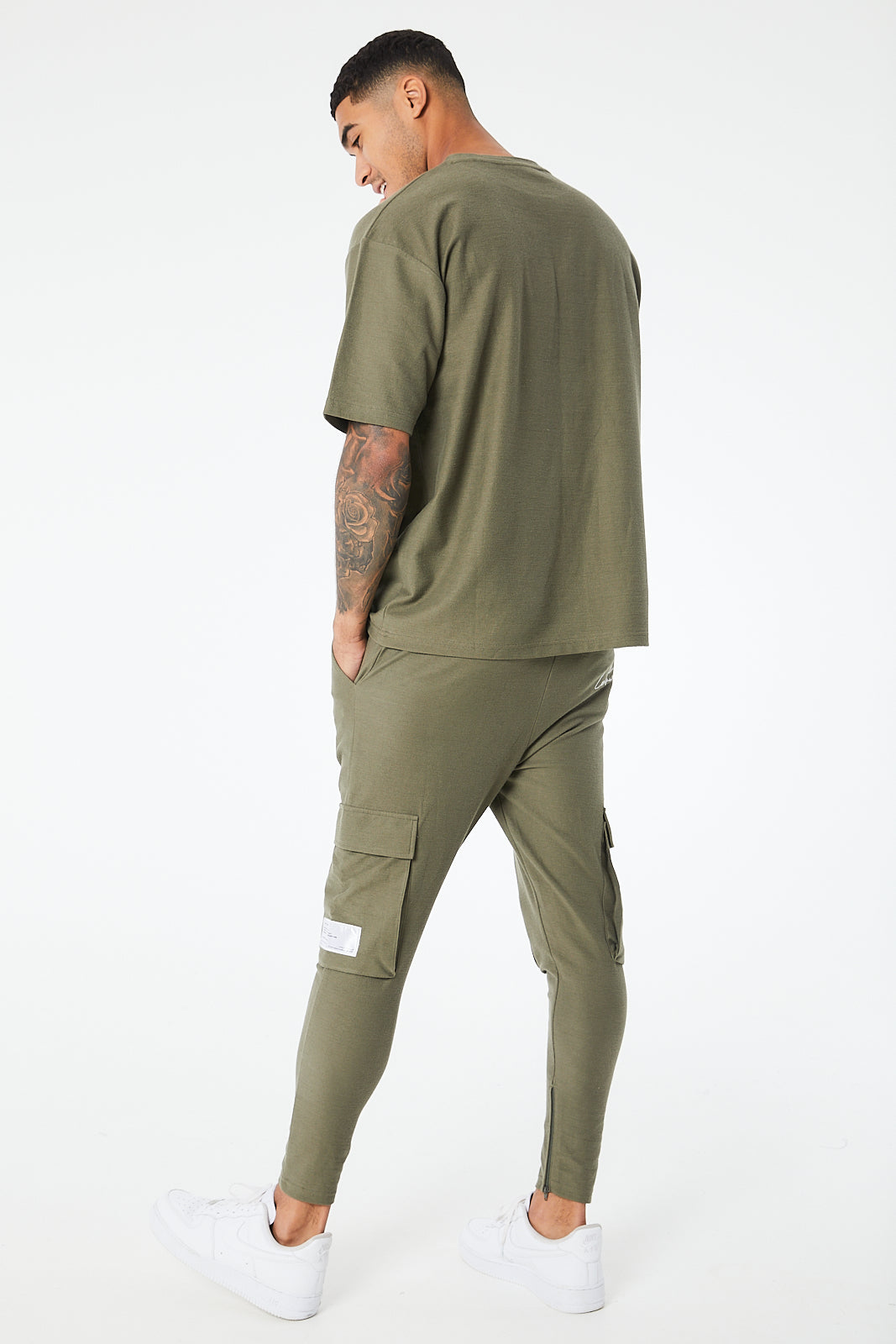 camo loopback cargo joggers