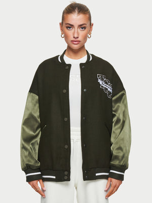 Men's Green Varsity Jacket | The Couture Club